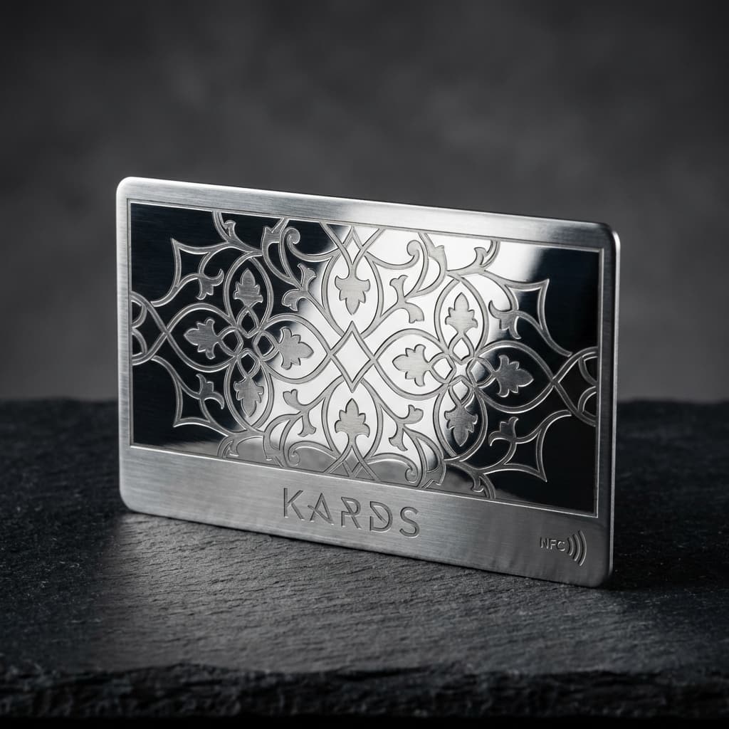 Tarjeta de Metal Personalizada Kards con grabado láser premium