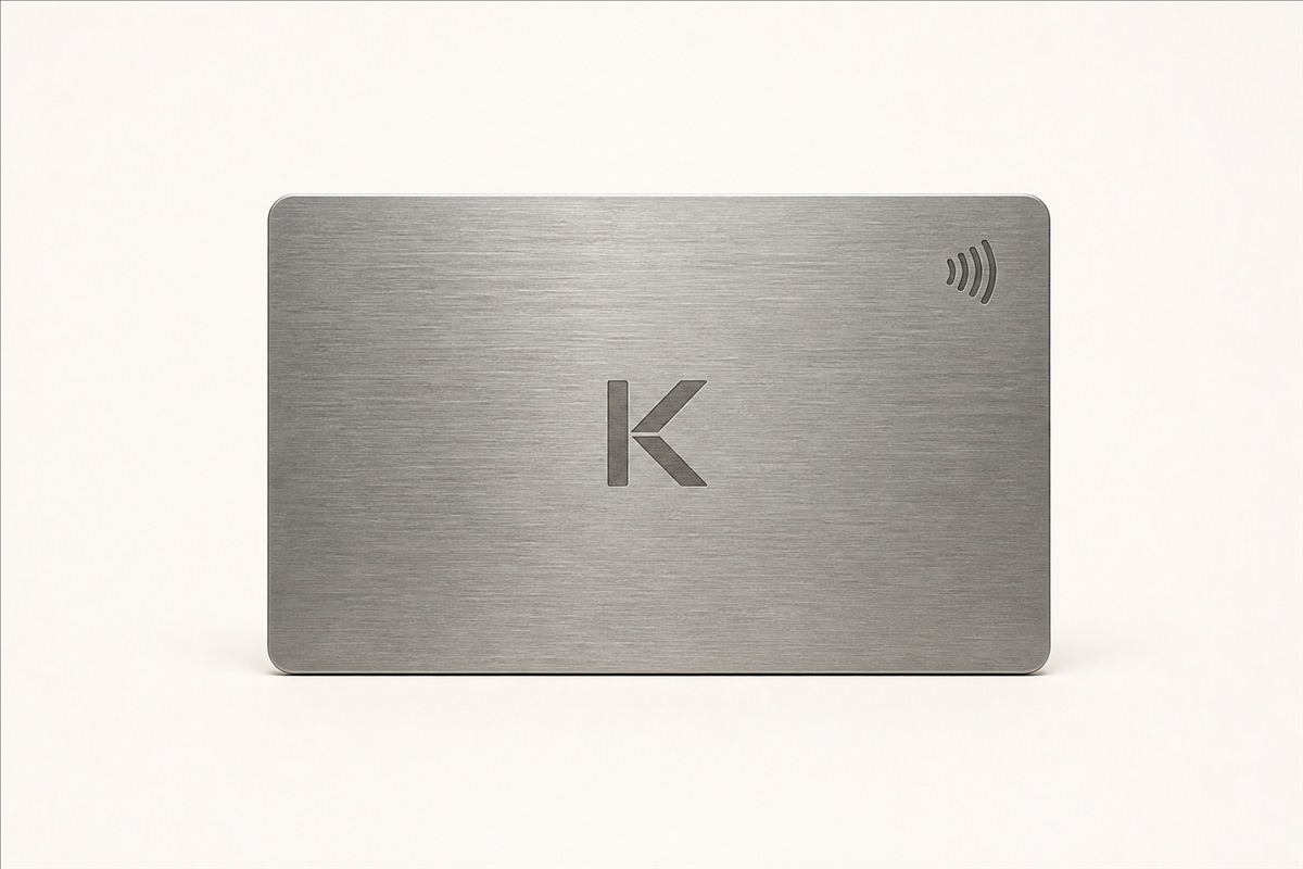 Tarjeta de Metal Personalizada Kards con grabado láser premium